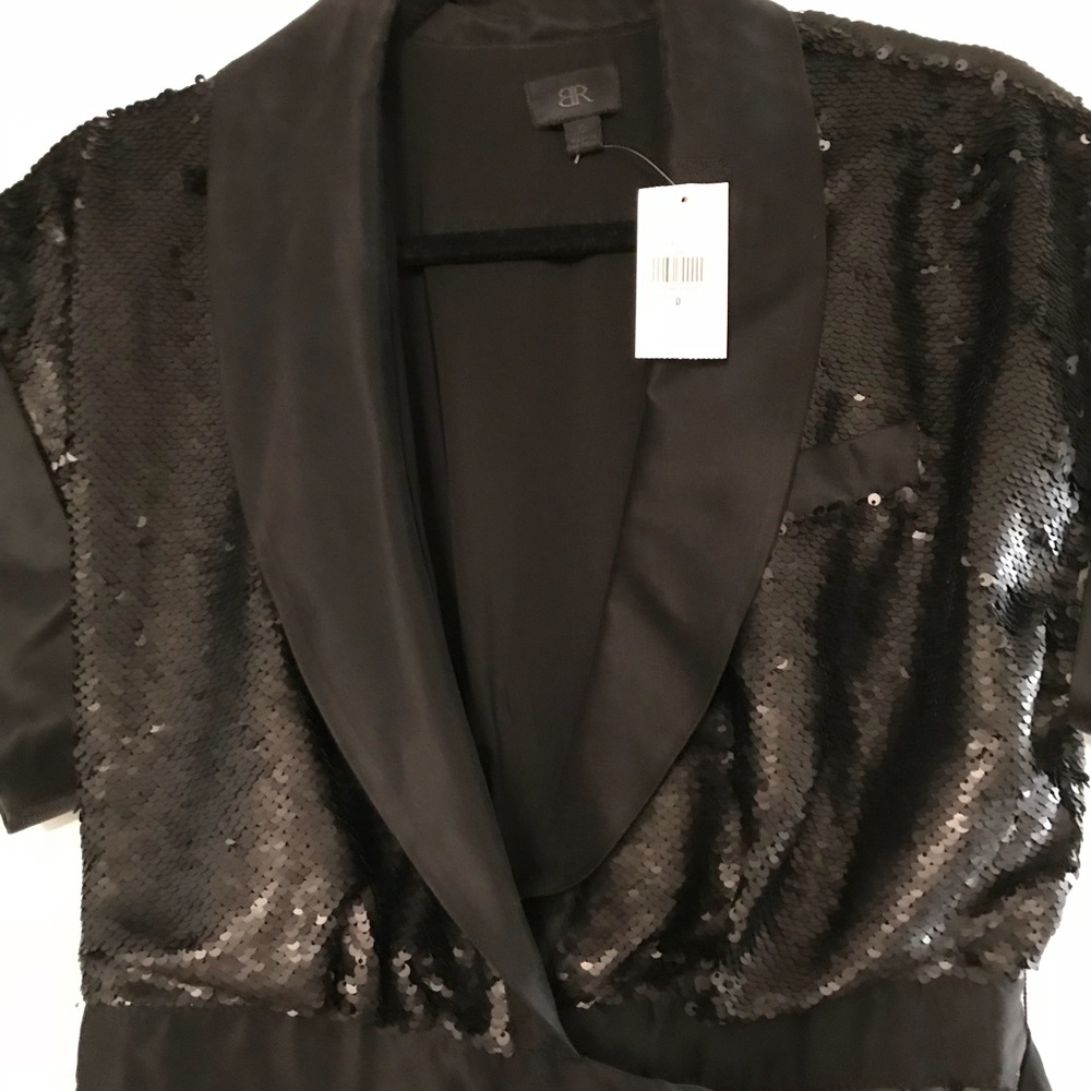 NWT Sequin Banana Republic Monogram Wrap Dress 0 - Picture 6 of 8